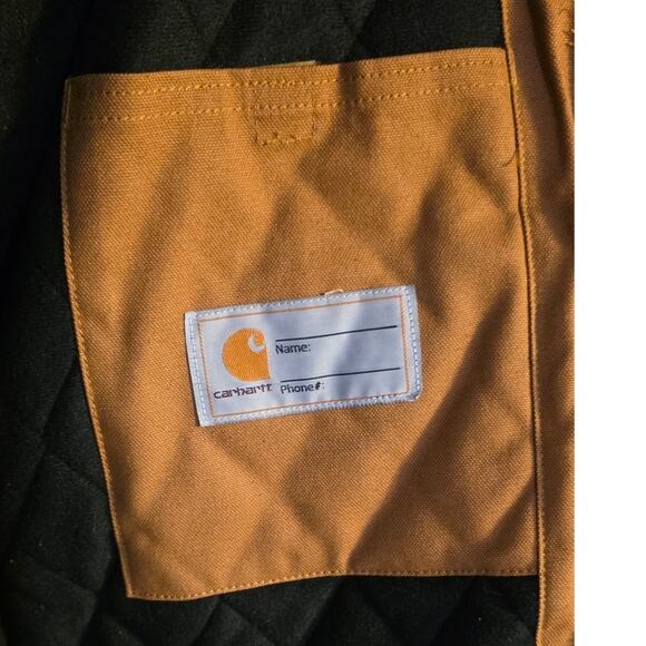 Carhartt Boys' Flannel-Lined Hooded Canvas Insulated Zip-Up Jacket Size L - Picture 7 of 9